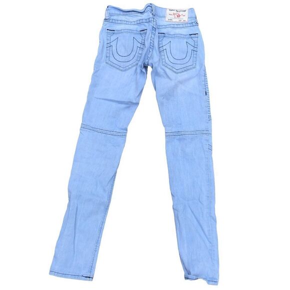 True Religion Jeans Size 27 ROCCO Relaxed Skinny Blue - Picture 2 of 8
